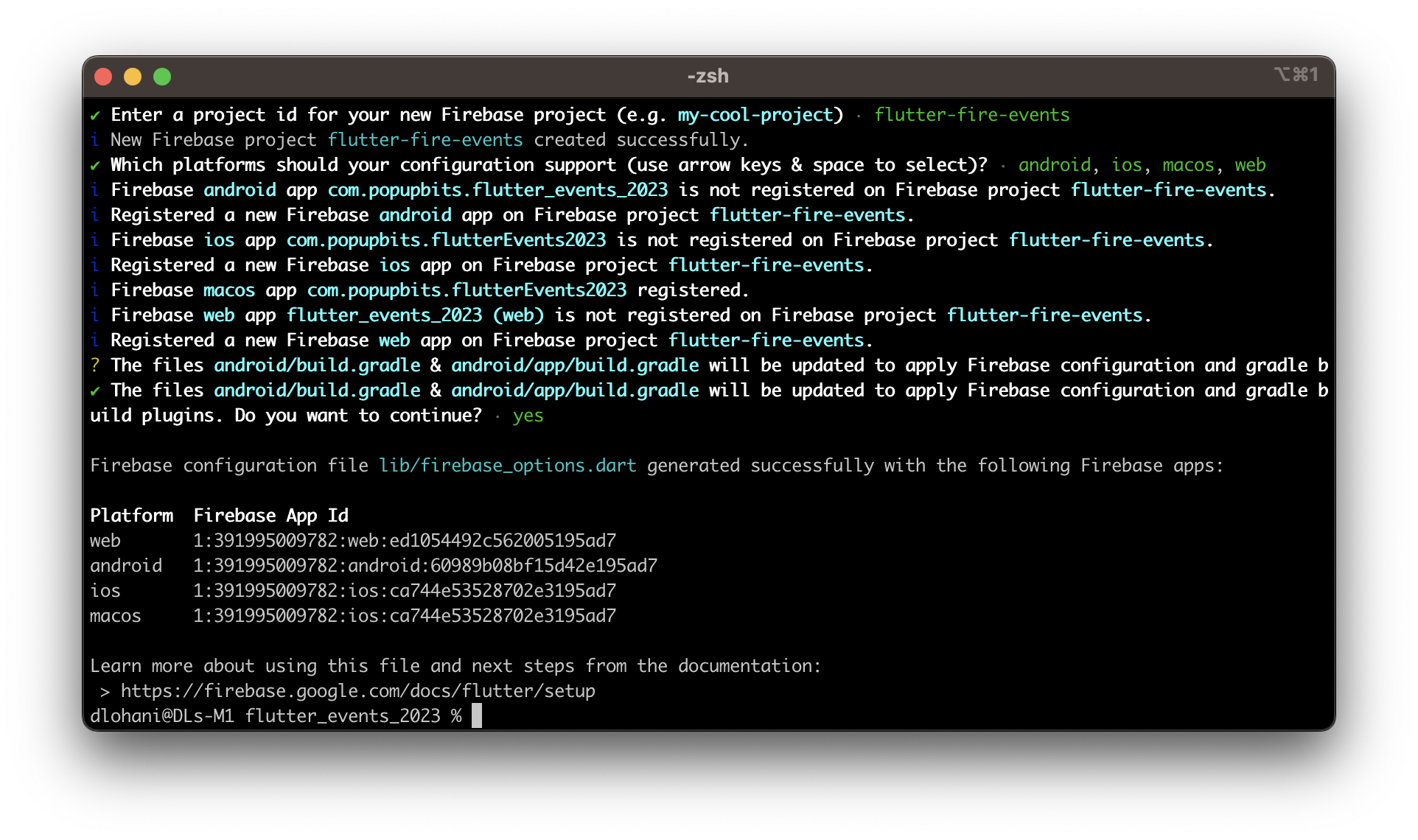 Firebase configured